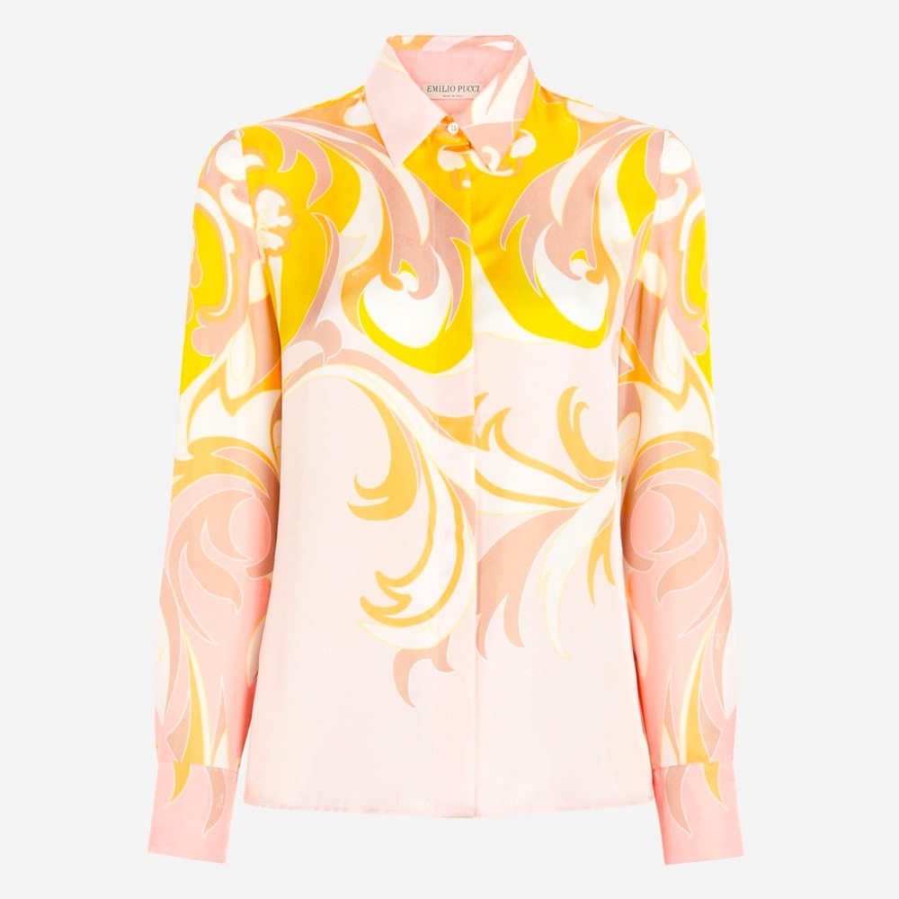 Emilio Pucci Tropicana Print Silk-Twill Shirt